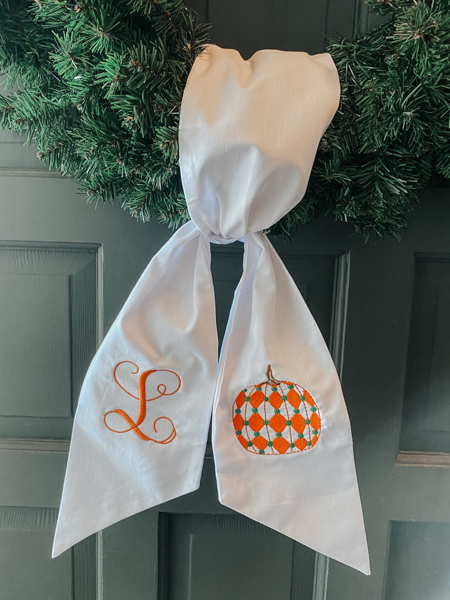 Holiday Wreath Sash